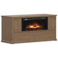 Richlands Furniture Soren Fireplace Dream Console with Queen Convertible Bed in Light Oak, , large