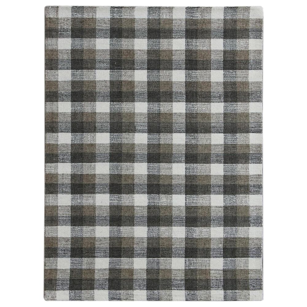Amer Rugs Tartan 9" x 13" Khaki Area Rug, , large