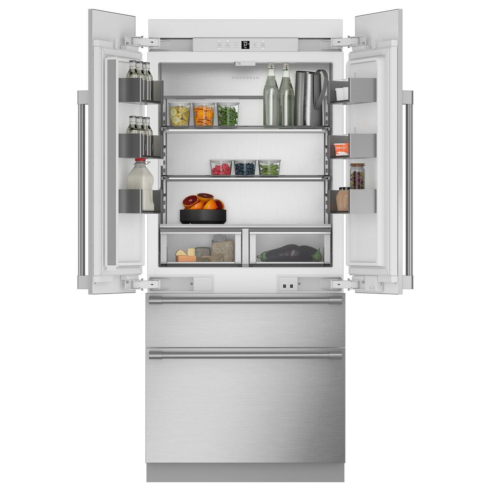 Monogram 20.1 Cu. Ft. Premium Integrated French Door Refrigerator in Panel Ready, , large