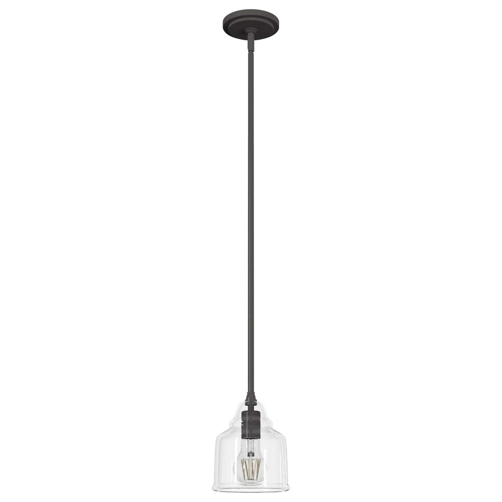 Hunter Dunshire 6" 1-Light Mini Pendant with Clear Shade in Noble Bronze, , large