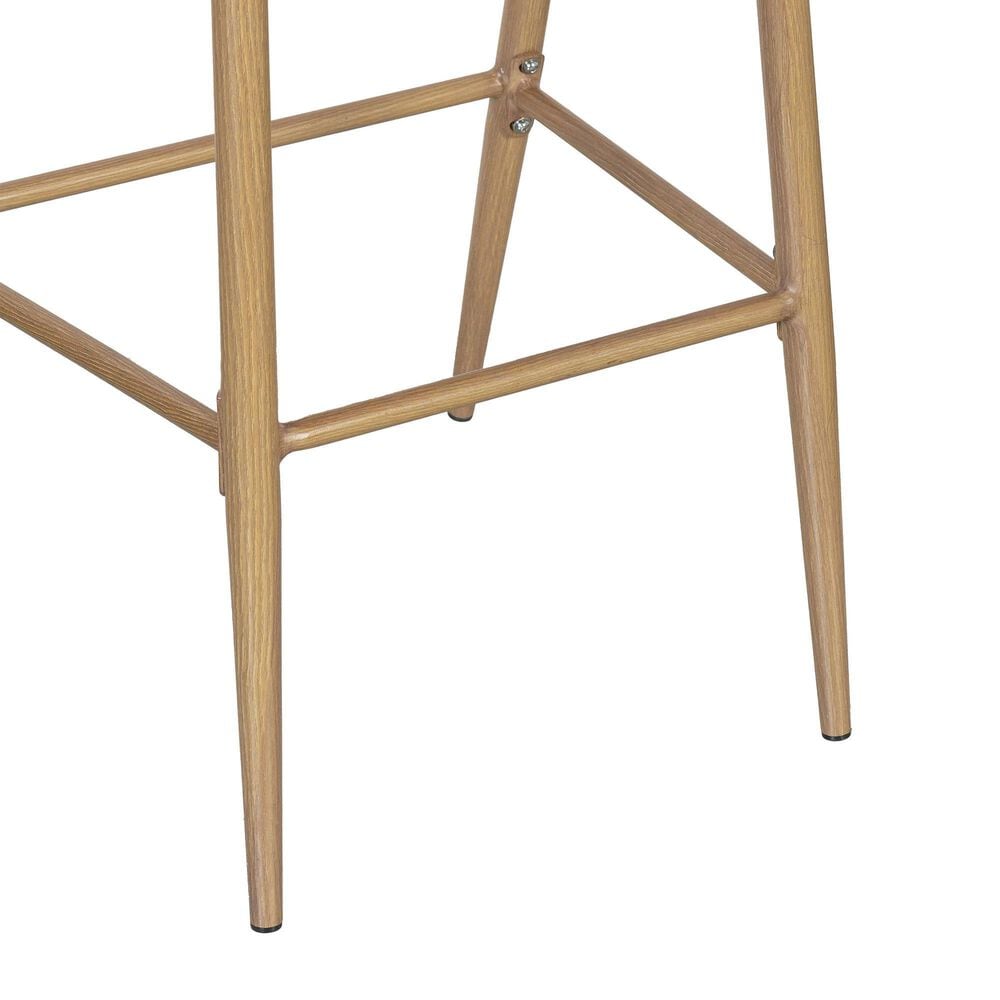 Hearth and Haven 30" Outdoor Barstool with Maple Frame in Beige (Set of 2), , large