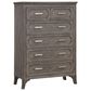 New Heritage Design Lisbon 5-Drawer Chest in Gray and White, , large