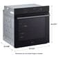 LG 24" Smart Single Electric Wall Oven with True Convection and Air Fry in Black, , large