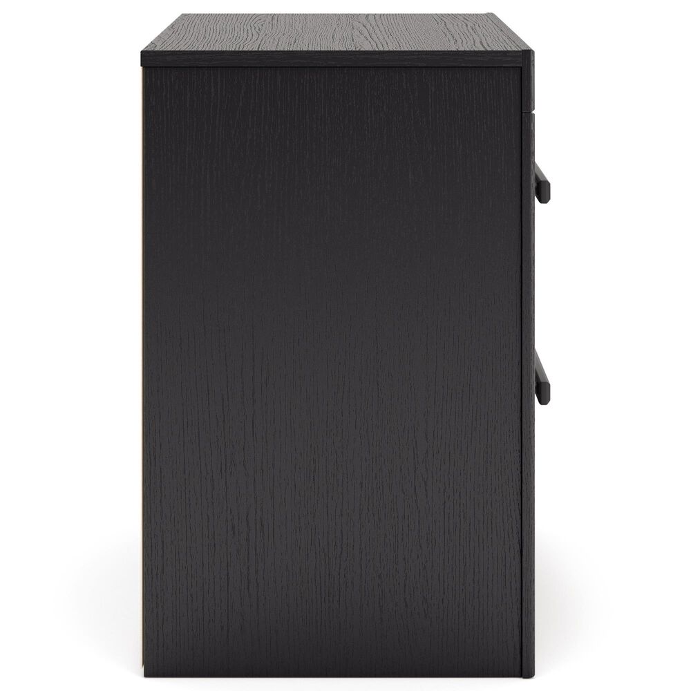 Ashley Broachmyn 2 Drawer Nightstand in Rustic Gray and Matte Black, , large