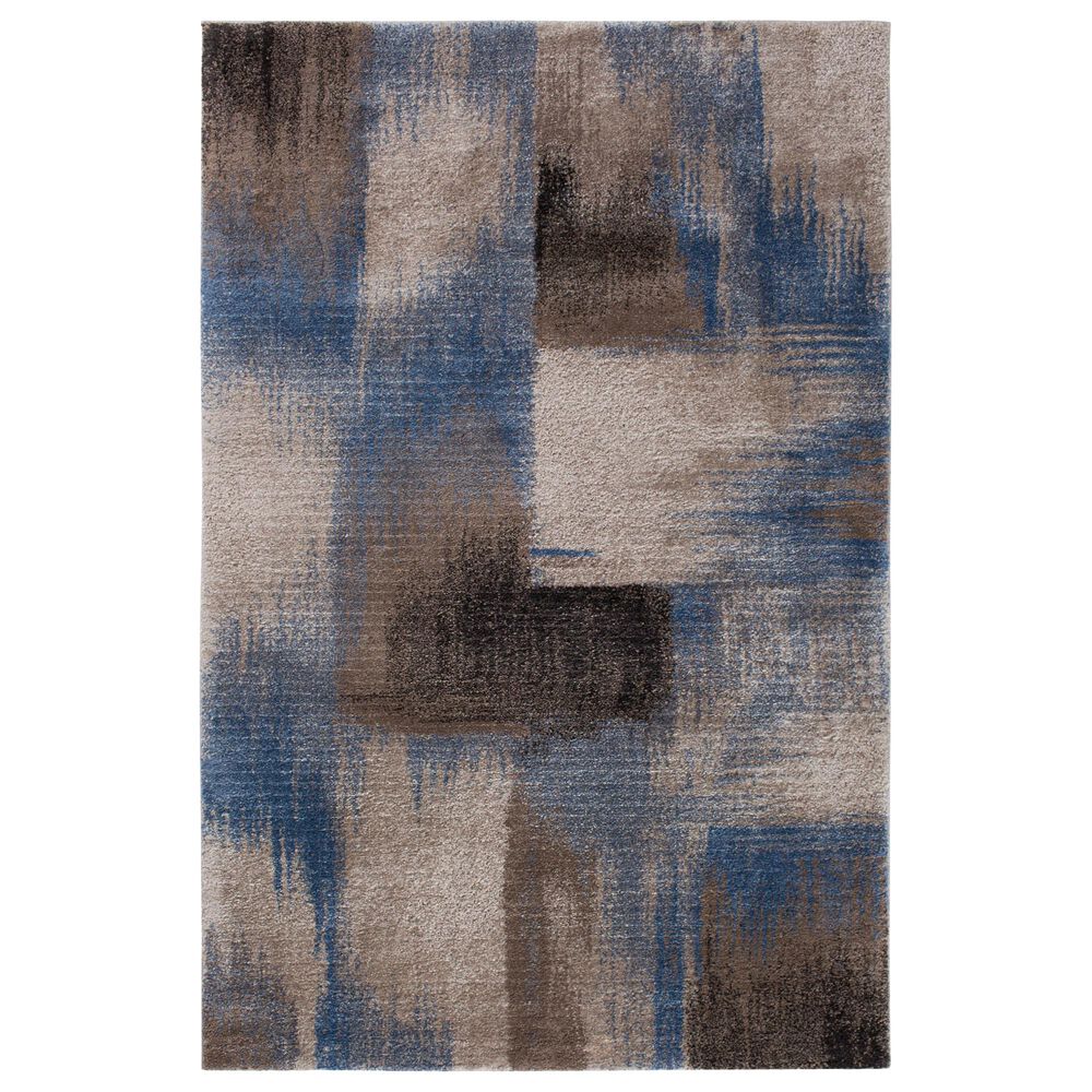 Central Oriental Structures Torrent Flame 5" x 7"6" Brown and Blue Area Rug, , large