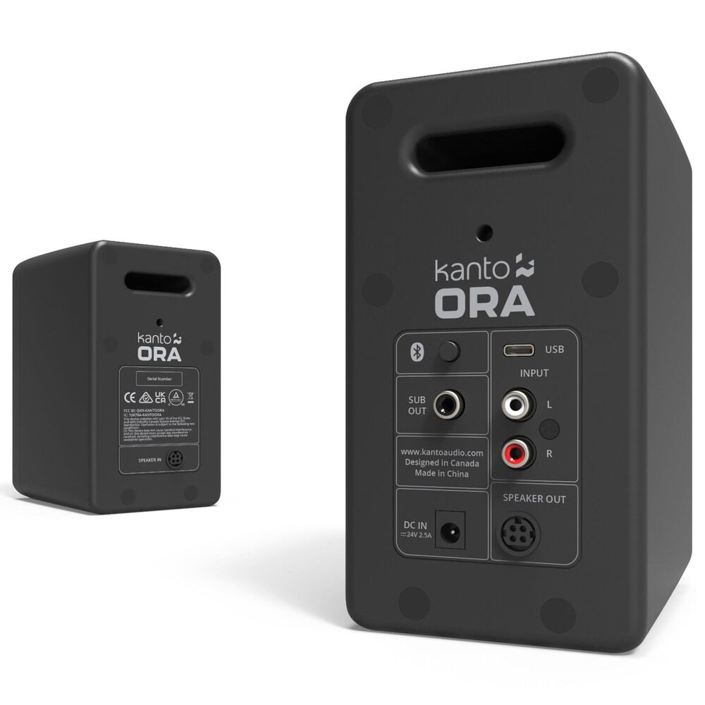 Kanto ORA Desktop Powered Reference Speakers with USB-C Input in Black (Pair), , large