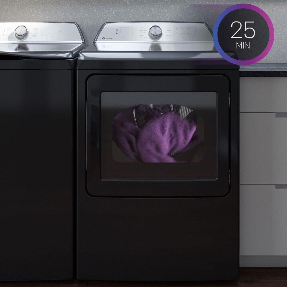 GE Profile 7.3 Cu. Ft. Smart Front Load Electric Dryer with Steam and Washer Link in Sapphire Blue, , large