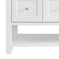 James Martin Vanities Breckenridge 60" Single Bathroom Vanity in Bright White with 3 cm Ethereal Noctis Quartz Top and Rectangular Sink, , large