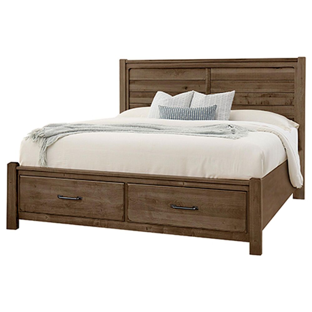 Viceray Collections Cool Rustic 5-Piece King Plank Bedroom Set with Storage in Mink, , large