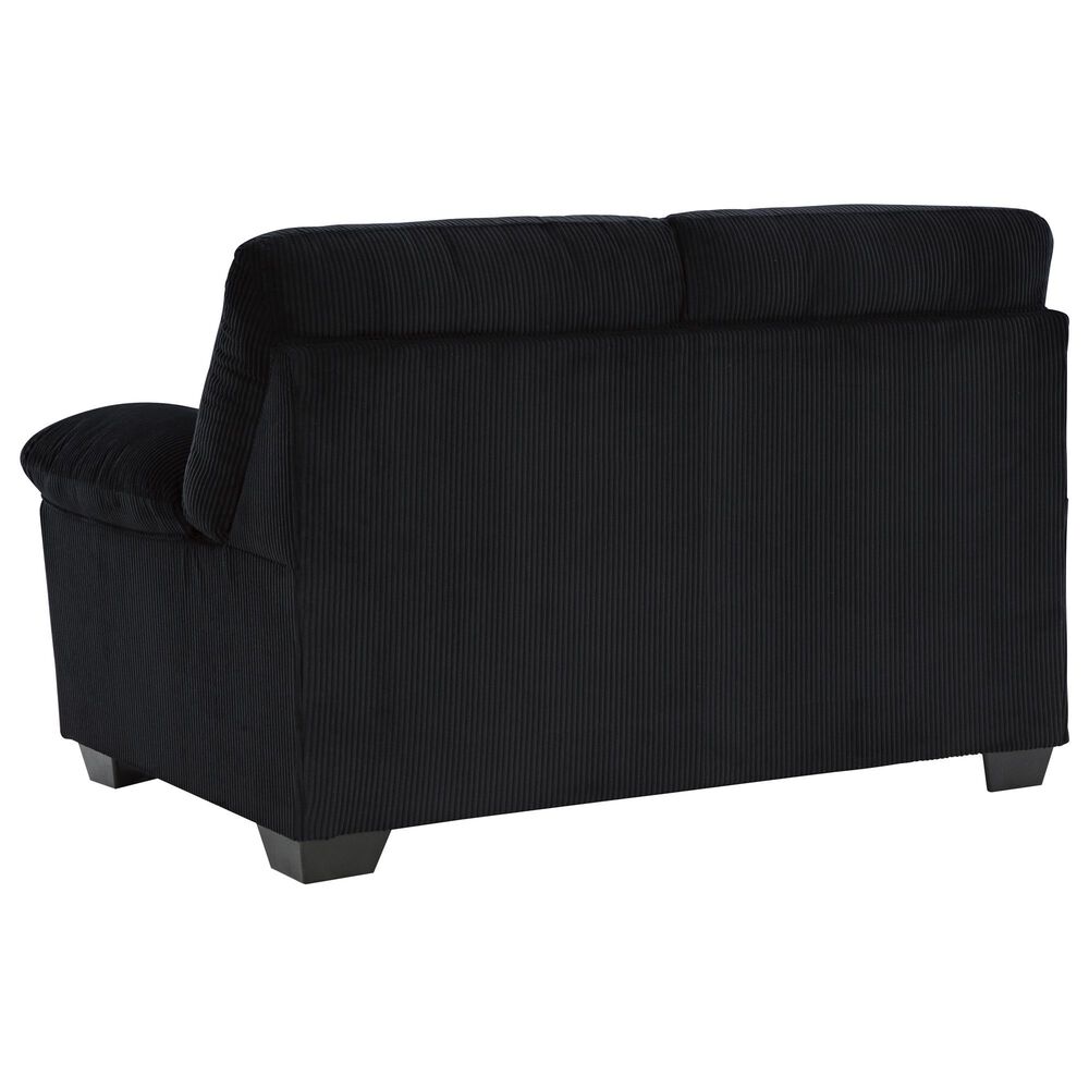 Ashley SimpleJoy Stationary Sofa and Loveseat Set in Onyx, , large