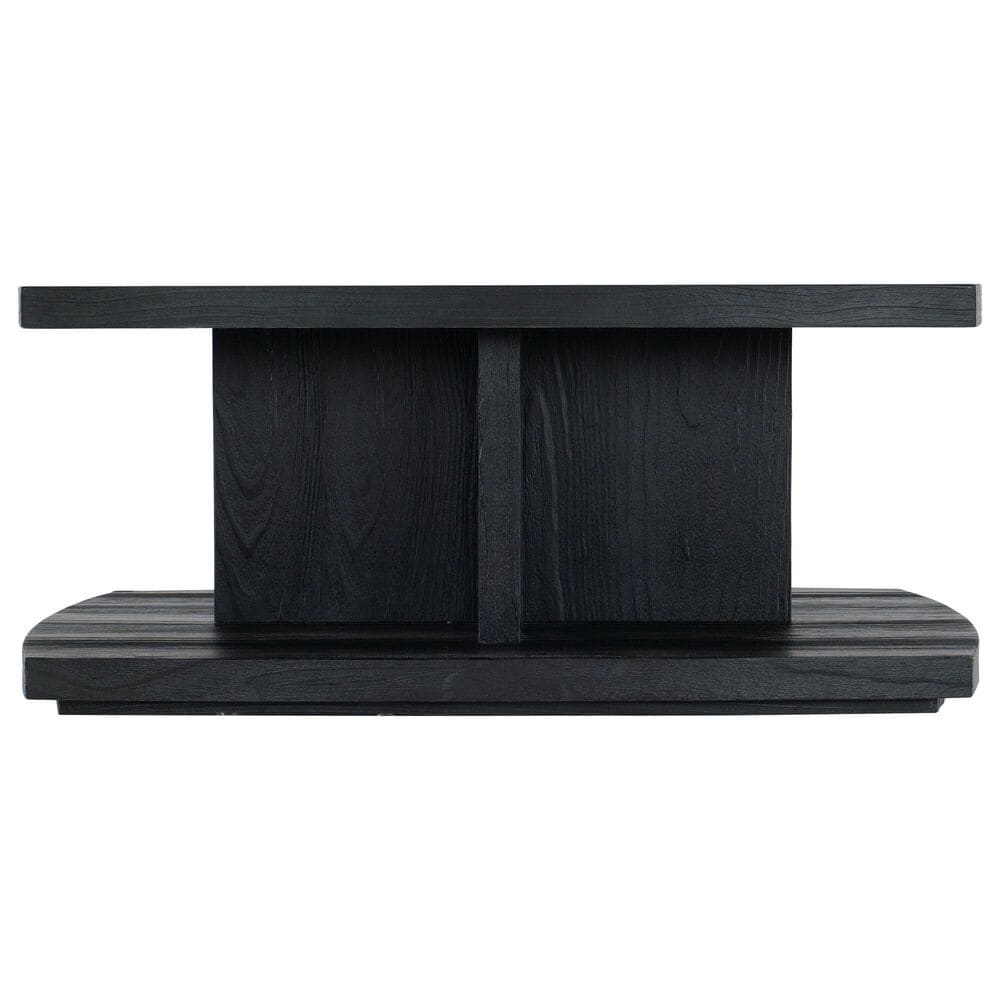 Hooker Furniture Linville Falls Shou Sugi Ban Square Cocktail Table in Charred Black, , large