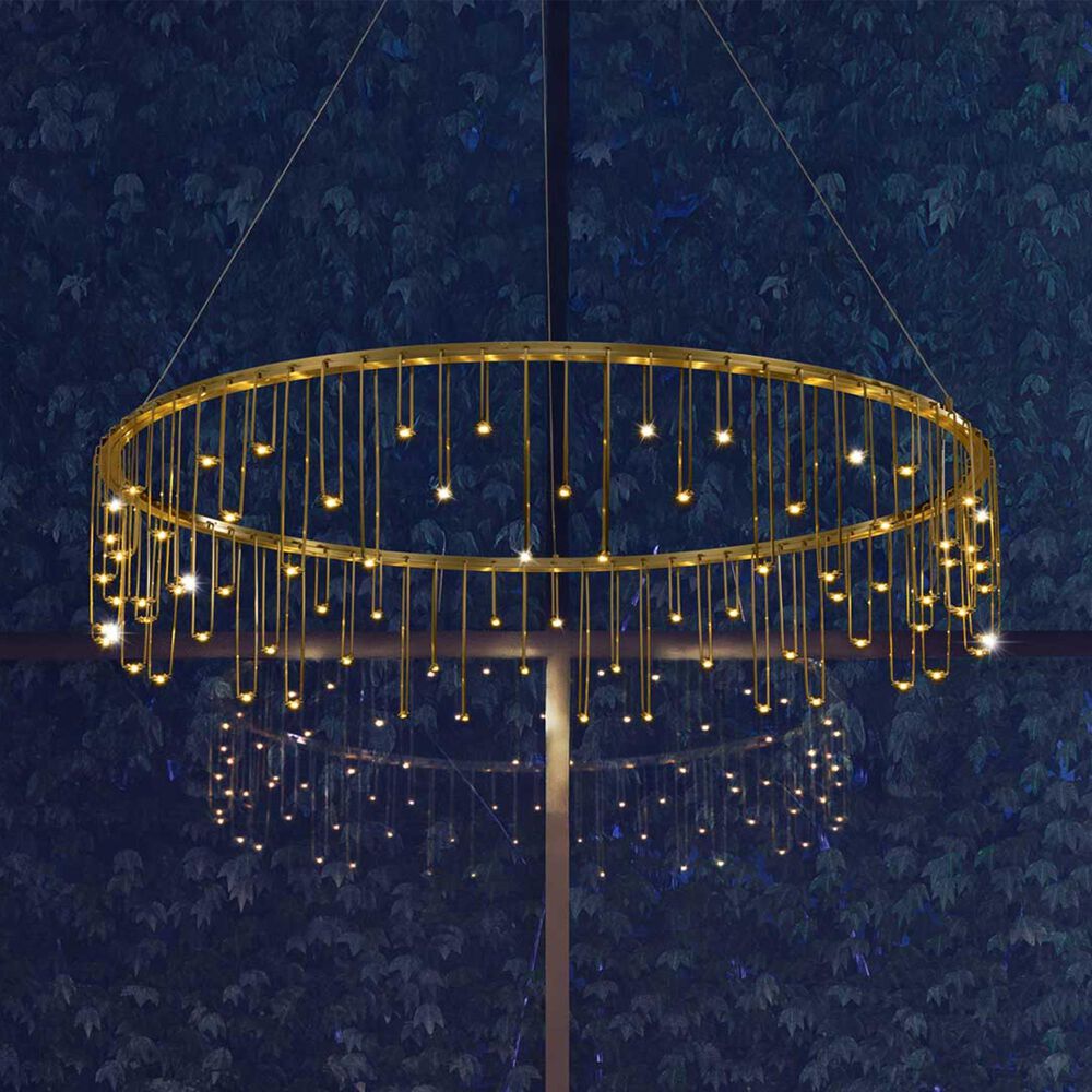 Golden Lighting Lucerna 39" 1-Light LED Chandelier in Gold, , large