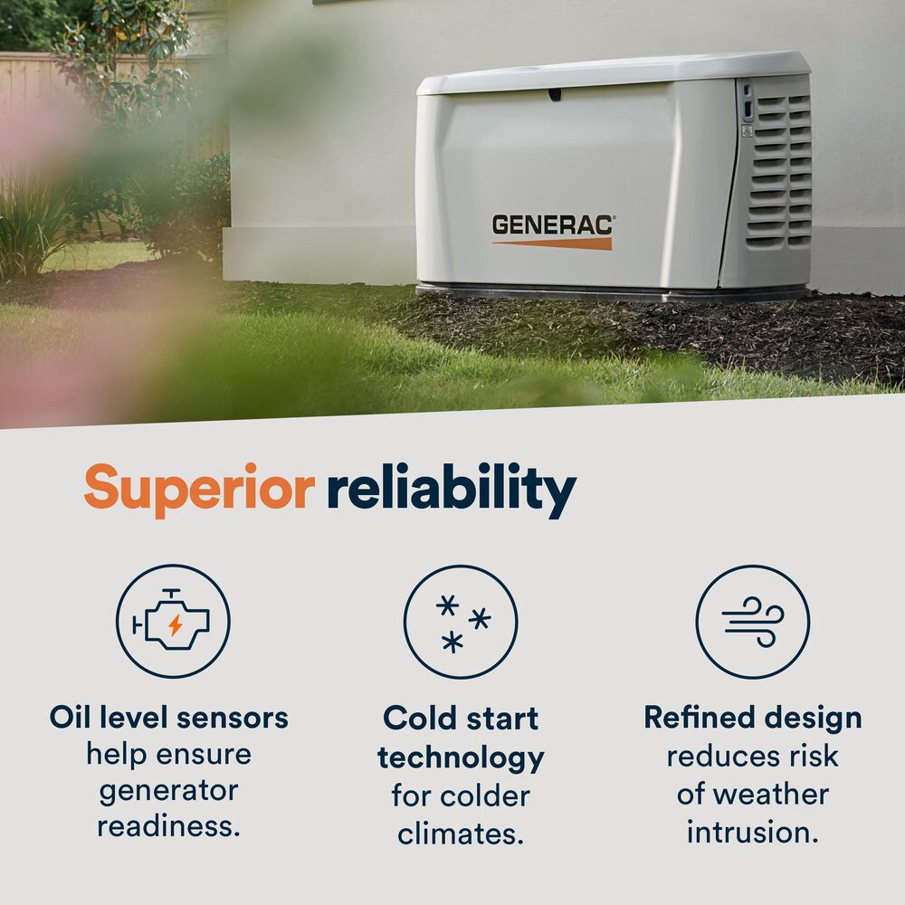 Generac 26kW Home Standby Generator with 200A SE Transfer Switch, , large