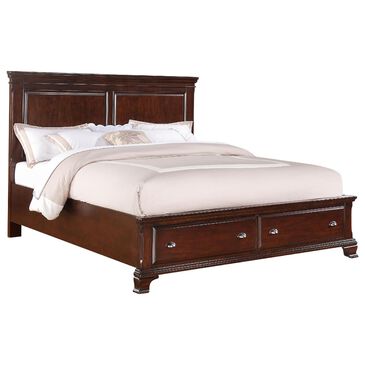 Mayberry Hill Canton King Storage Bed in Cherry, , large