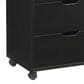 Linon Home Decor Cary 8-Drawer Rolling Cart in Black, , large