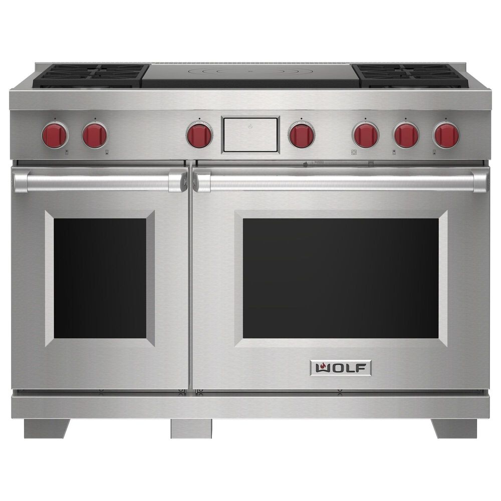 Wolf Appliances 7.8 Cu. Ft. Freestanding Dual Fuel Range with Liquid Propane and French Top in Stainless Steel, , large