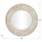 Maple and Jade Modern Wall Mirror in Cream and White, , large