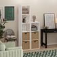 HOMLUX 5-Cube Reversible Open Back Bookshelf in White, , large