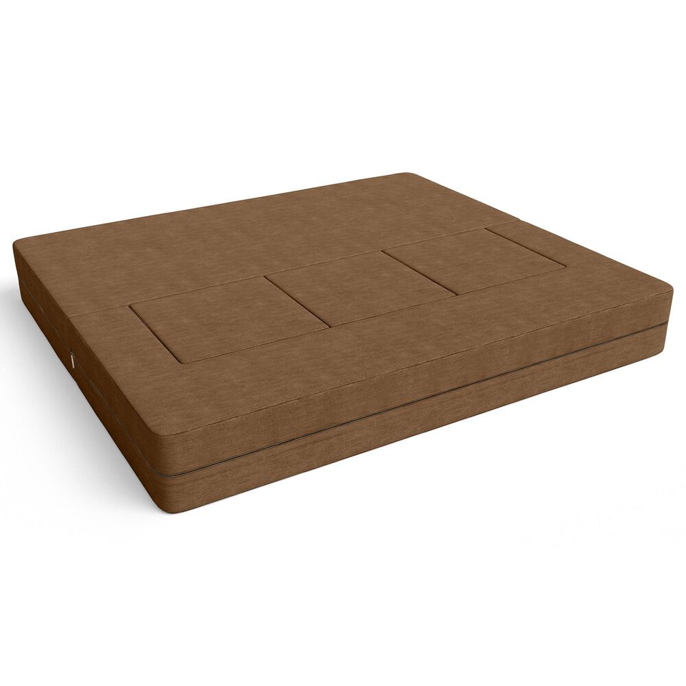 Jaxx Zipline 3-Piece Stationary Convertible Sleeper Sofa in Toffee Velvet, , large