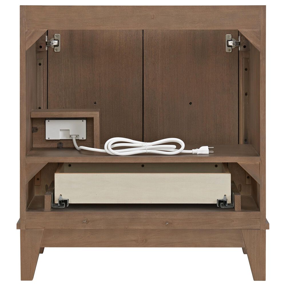 37B Kinsale 30" Single Bathroom Vanity Cabinet in Walnut Drift with White Composite Stone Top and Backsplash, , large