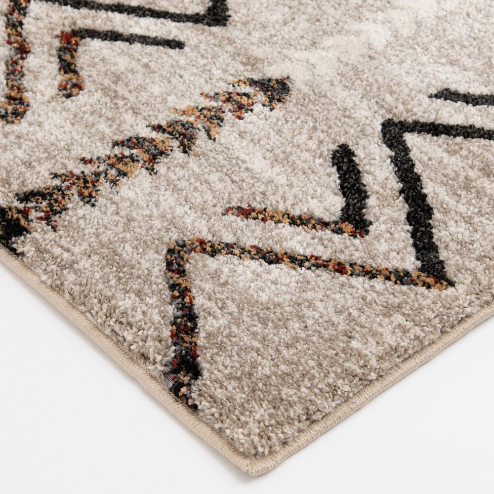 Central Oriental Oklahoma Davien Nickel and Multicolorcolor 5' x 7'3" Area Rug, , large