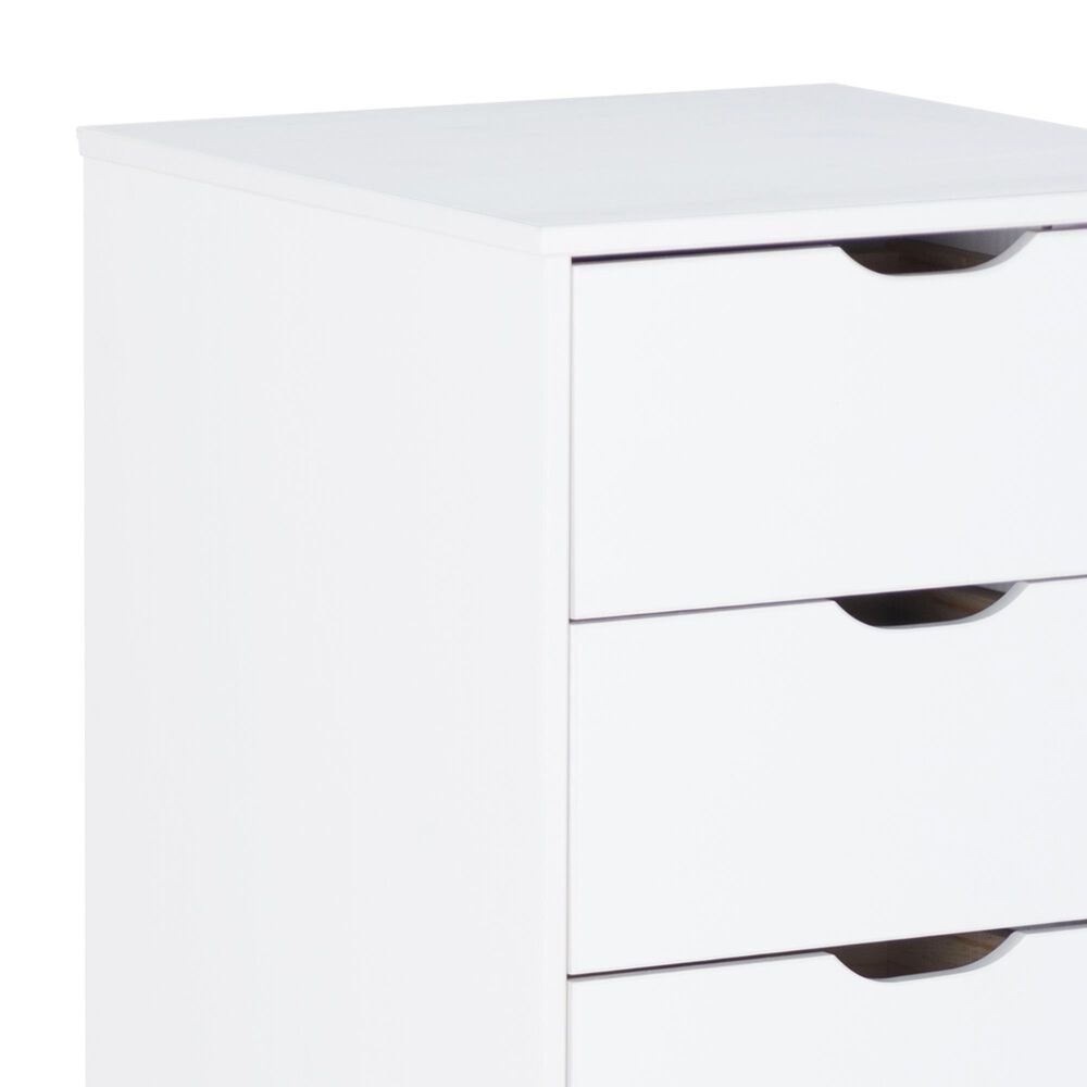 Linon Home Decor Polly 3-Drawer Nightstand in White, , large