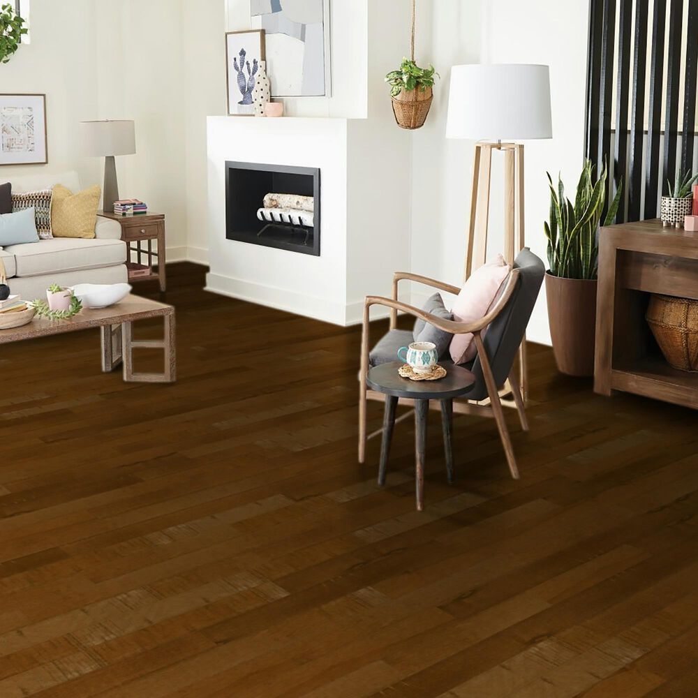Hartco Prime Harvest Spice Brown Medium Gloss Maple 5&quot; Solid Hardwood, , large