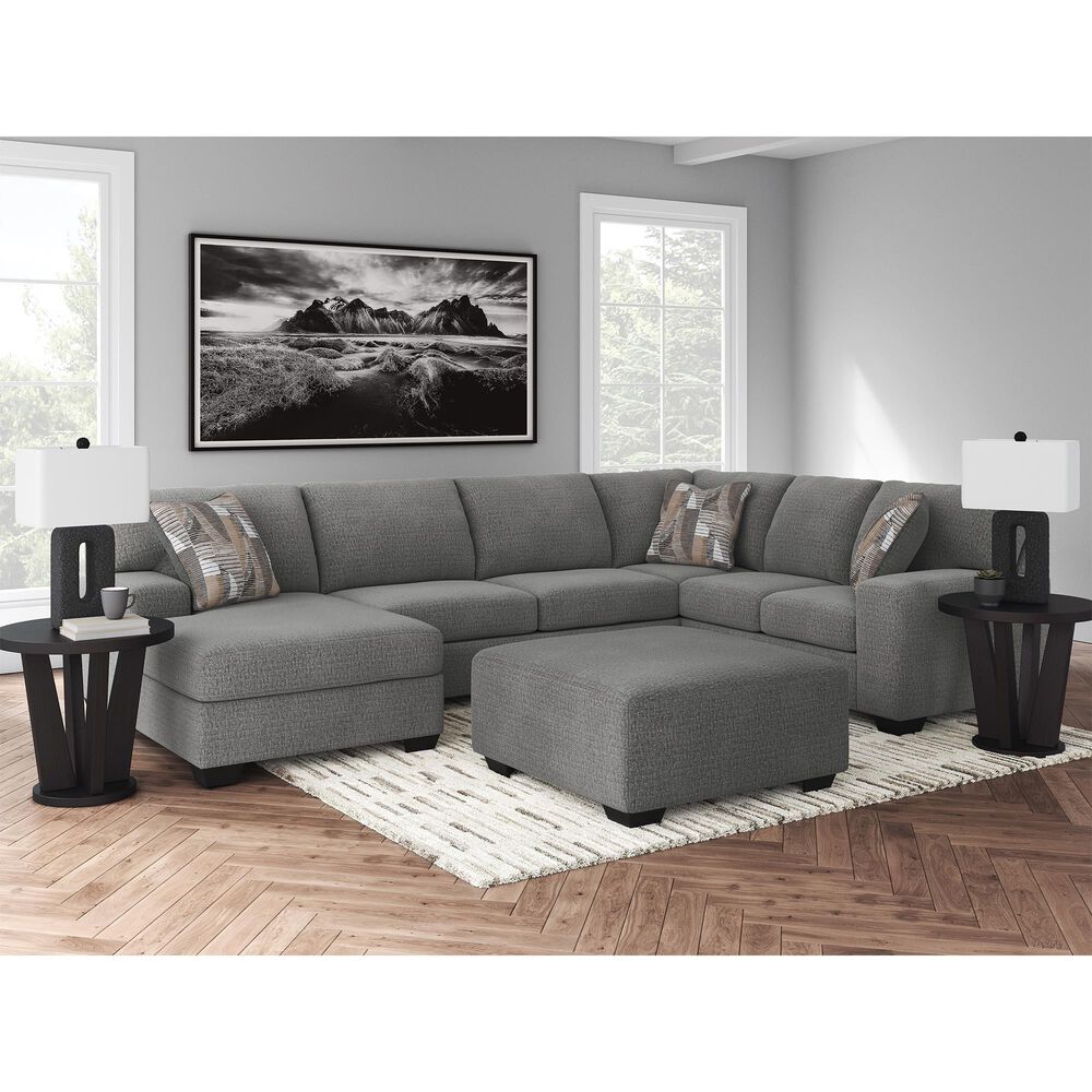 ASHLEY Seyler Lane 3-Piece Left Facing Sectional with Right-Arm Chaise in Greystone, , large