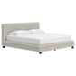 Ashley Zuraleus 4-Piece King Upholstered Platform Bedroom Set in Matte White, , large