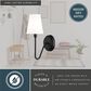 Vaxcel Barir 1-Light Wall Sconce in Matte Black, , large
