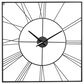 Maple and Jade Open Frame Square Decorative Wall Clock in Matte Black, , large