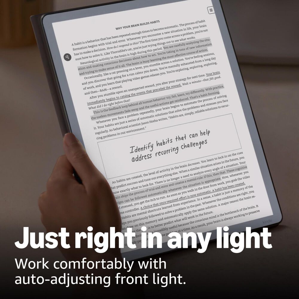 Amazon Kindle Scribe 64GB (newest model) - 11 paper-like display with front light - Thinner, lighter, faster - Write in notebooks, documents, and books. Includes Premium Pen in Graphite, , large
