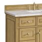 James Martin Vanities Lorelai 48" Single Vanity in Light Natural Oak with 3 cm Victorian Silver Quartz Top, , large