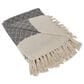 India House Geometric 50" x 60" Throw in Black, , large
