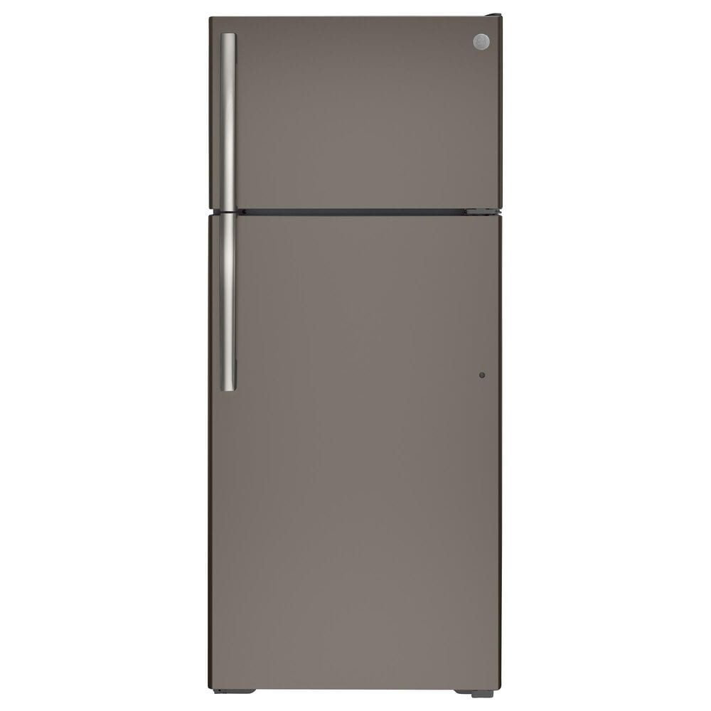 GE Appliances 17.5 Cu. Ft. Top Freezer Refrigerator with Reversible Door in Slate, , large