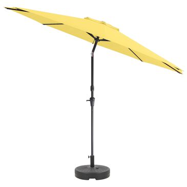 CorLiving 10" Yellow Market Umbrella with Black Base, , large