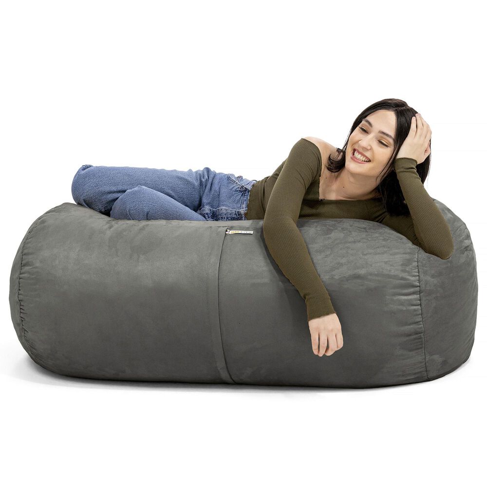 Jaxx 4&#39; Lounger Bean Bag in Charcoal, , large