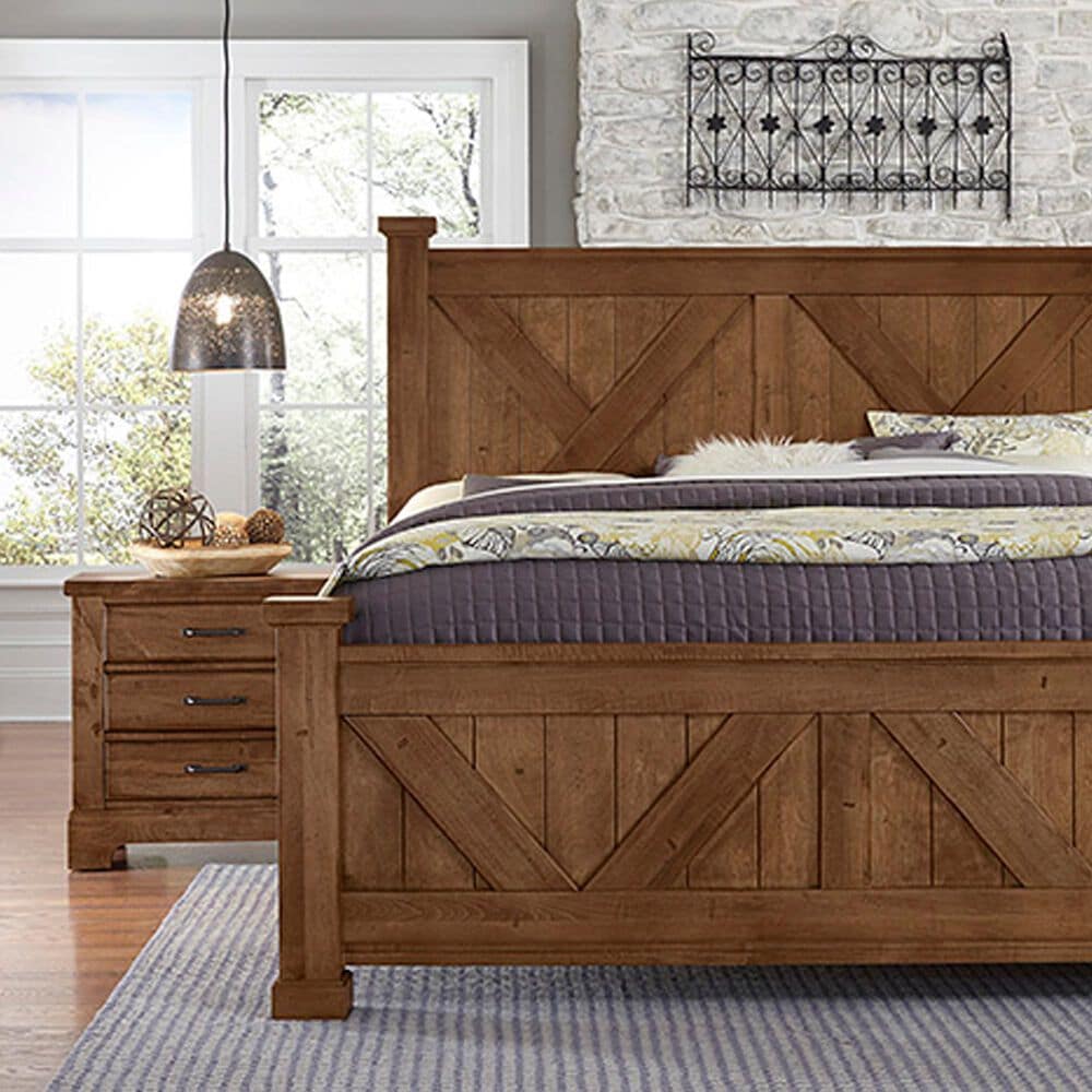 Viceray Collections Cool Rustic 3-Drawer Nightstand in Amber, , large