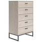 Ashley Socalle 5-Drawer Chest in Light Natural, , large