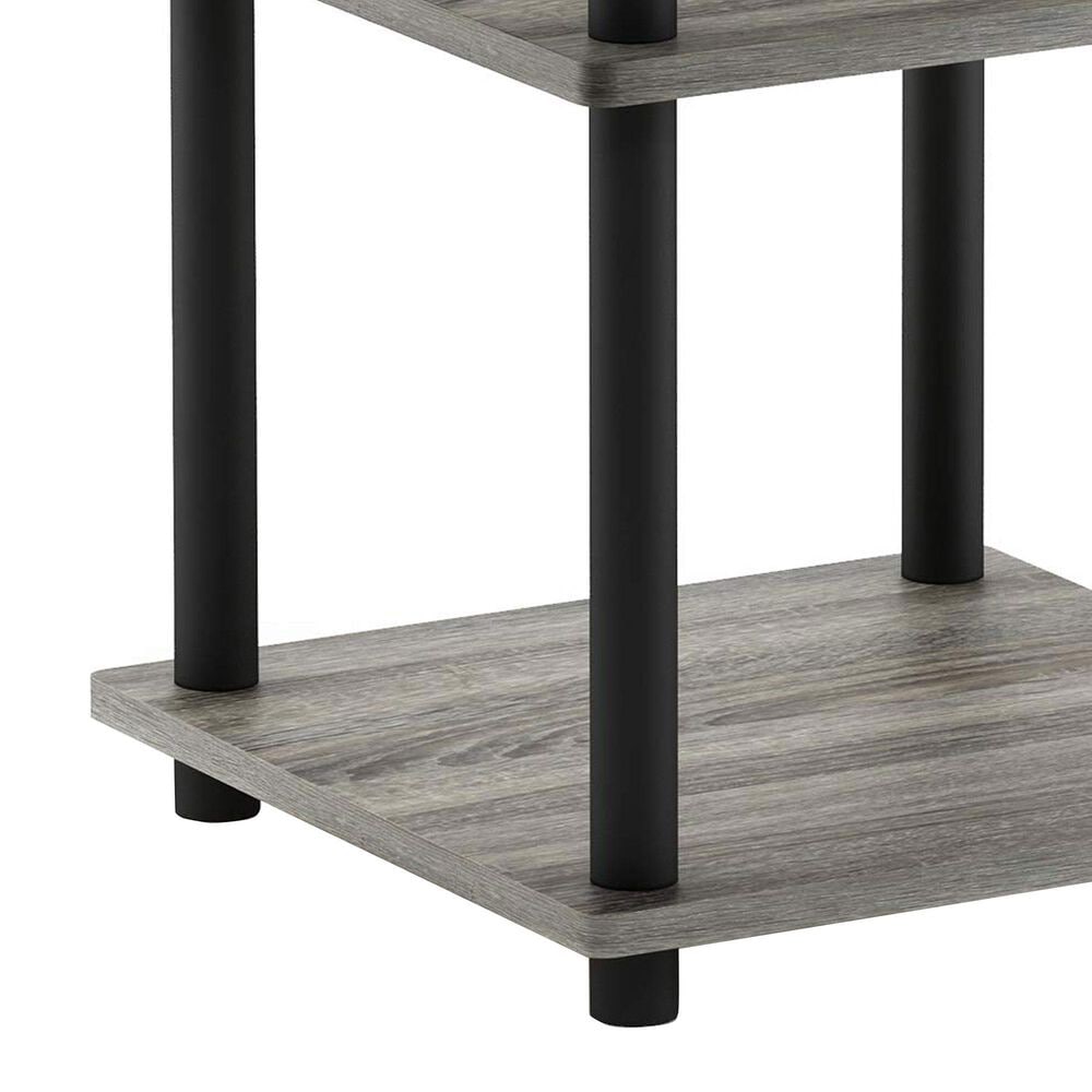 HOMLUX 3-Tier Side Table in French Oak and Black, , large