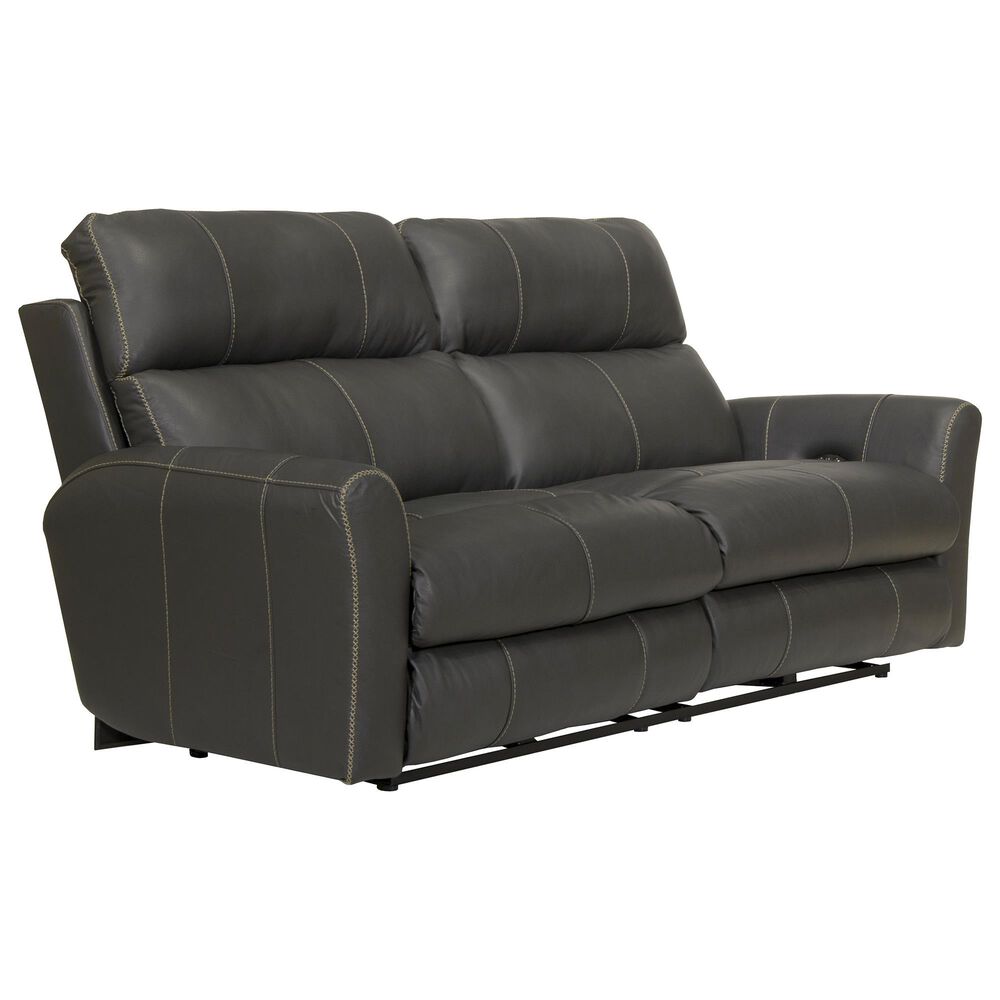 Catnapper Fredda Power Reclining Sofa with Power Headrest in Anthracite, , large