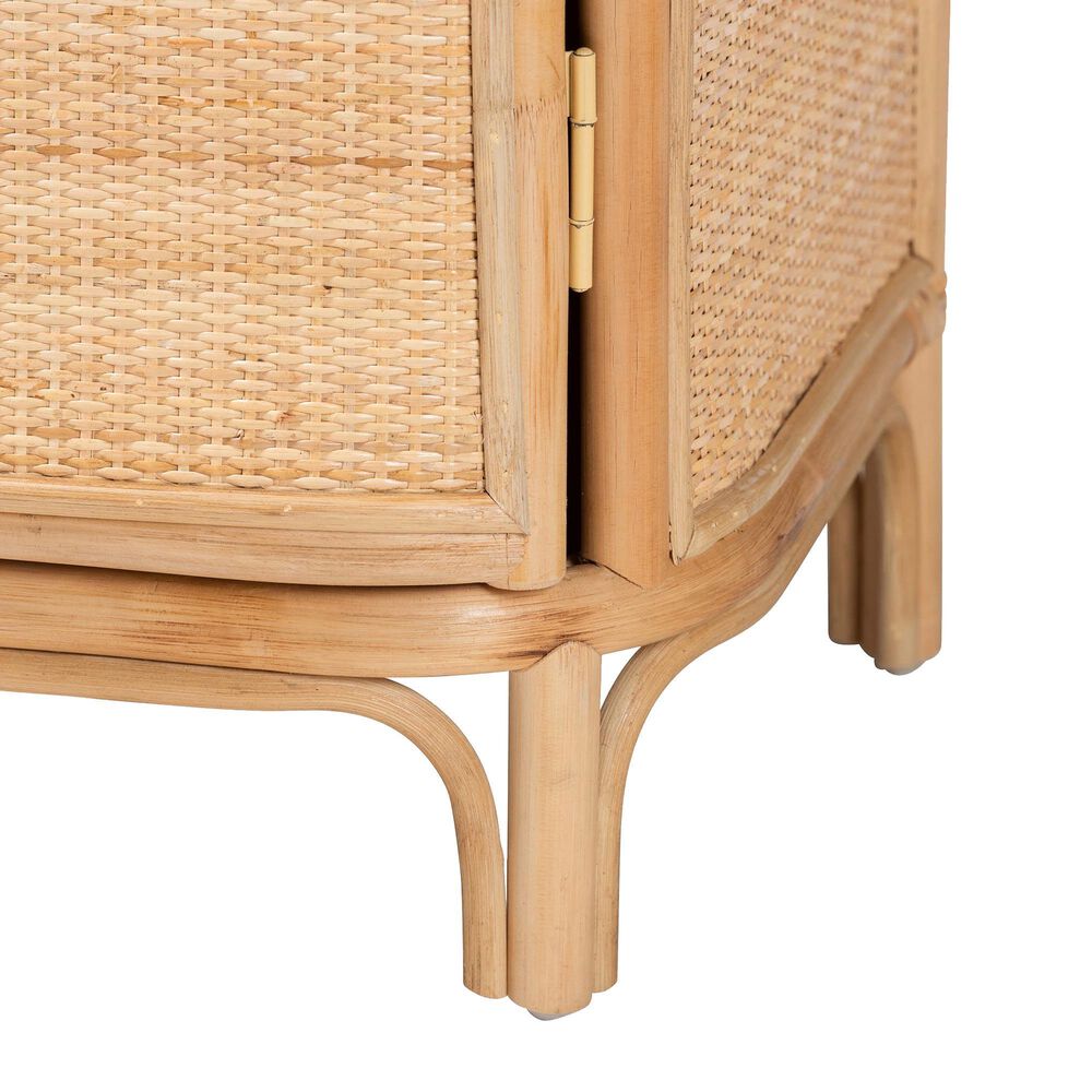 Baxton Studio Kiara 2-Shelf Nightstand in Natural, , large