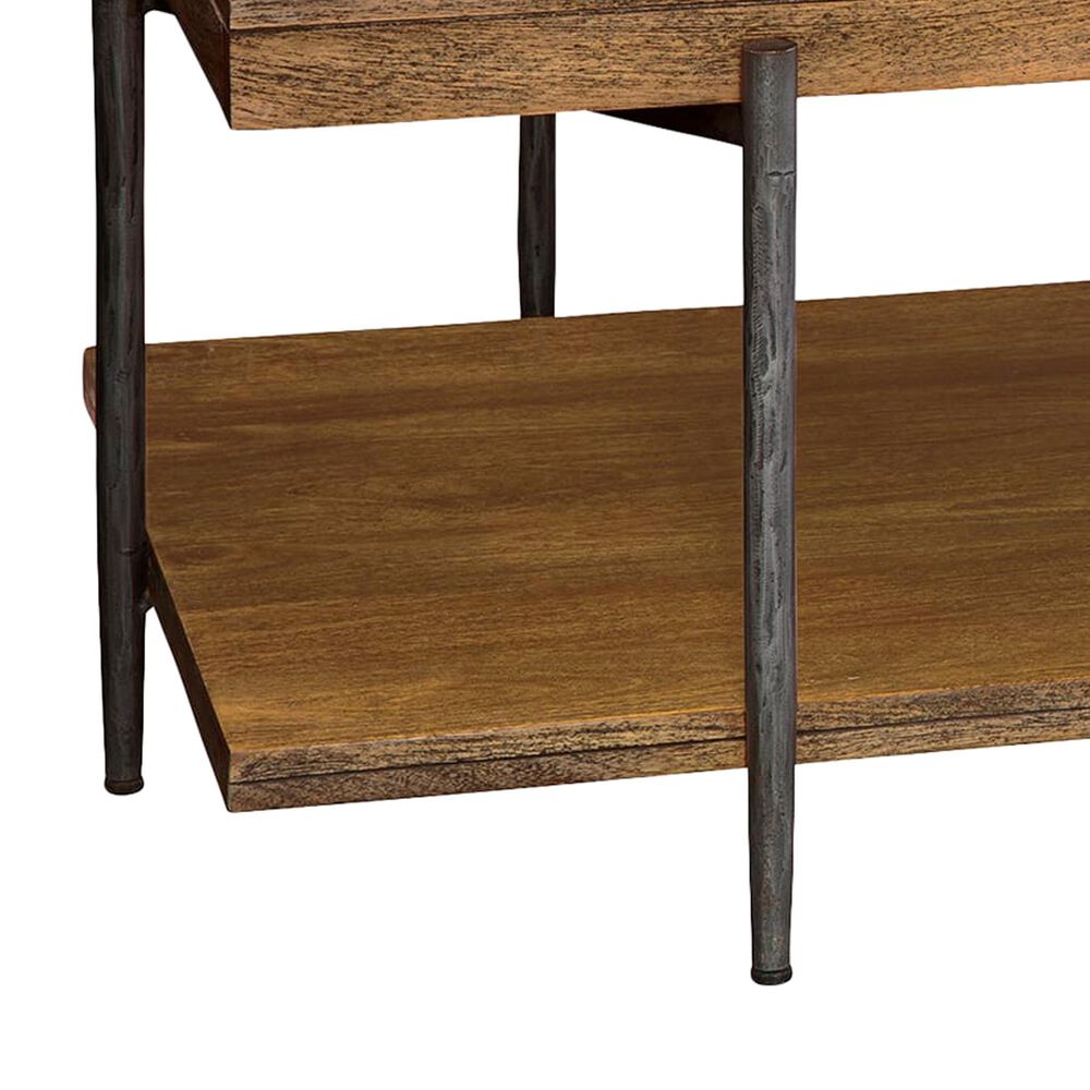 Hekman Bedford Park Rectangle Coffee Table with Shelf in Brown and Black, , large