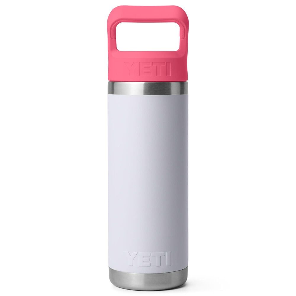 YETI Rambler 18 Oz Water Bottle with Color-Blocked Straw Cap in Mist, Pink and Grasshopper, , large