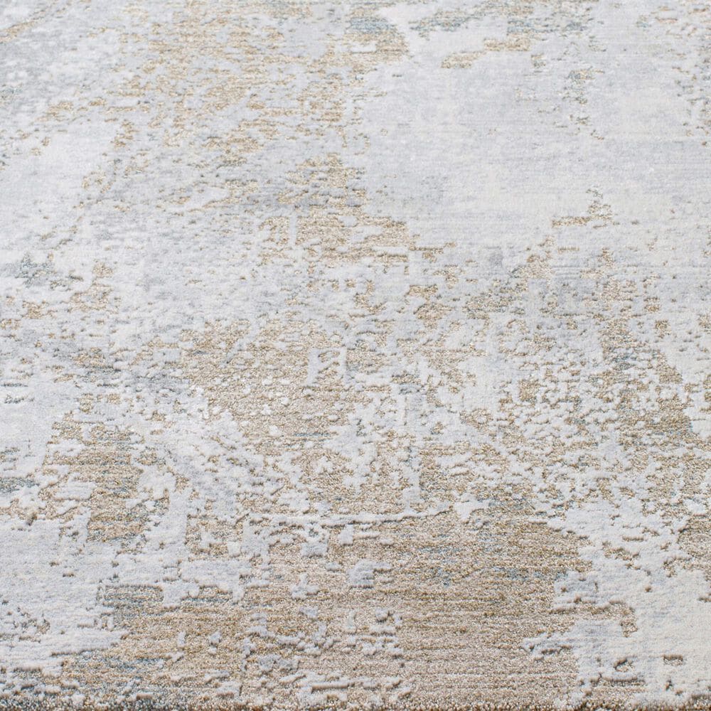 Surya Brunswick Cream, Taupe, Tan, Light Slate, Blue and Gray 2' x 2'11" Area Rug, , large