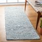 Safavieh Micro-Loop MLP178M 2"3" x 7" Light Blue and Ivory Runner, , large