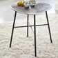 Ashley Laverford End Table in Chrome and Black, , large