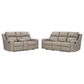 Ashley Lavenhorne Manual Reclining Sofa and Loveseat Set in Pebble, , large