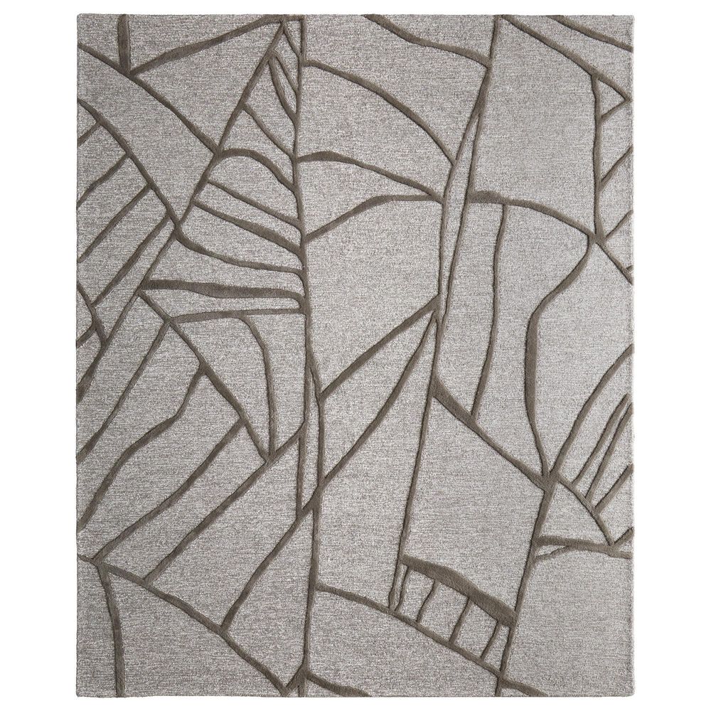 Feizy Kimball Gray, Taupe and Ivory 3"6" x 5"6" Area Rug, , large