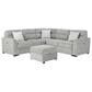 Global Furniture USA Walker 6-Piece Convertible Sectional in Nickel, , large